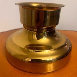 Brass candle holder taper and pillar